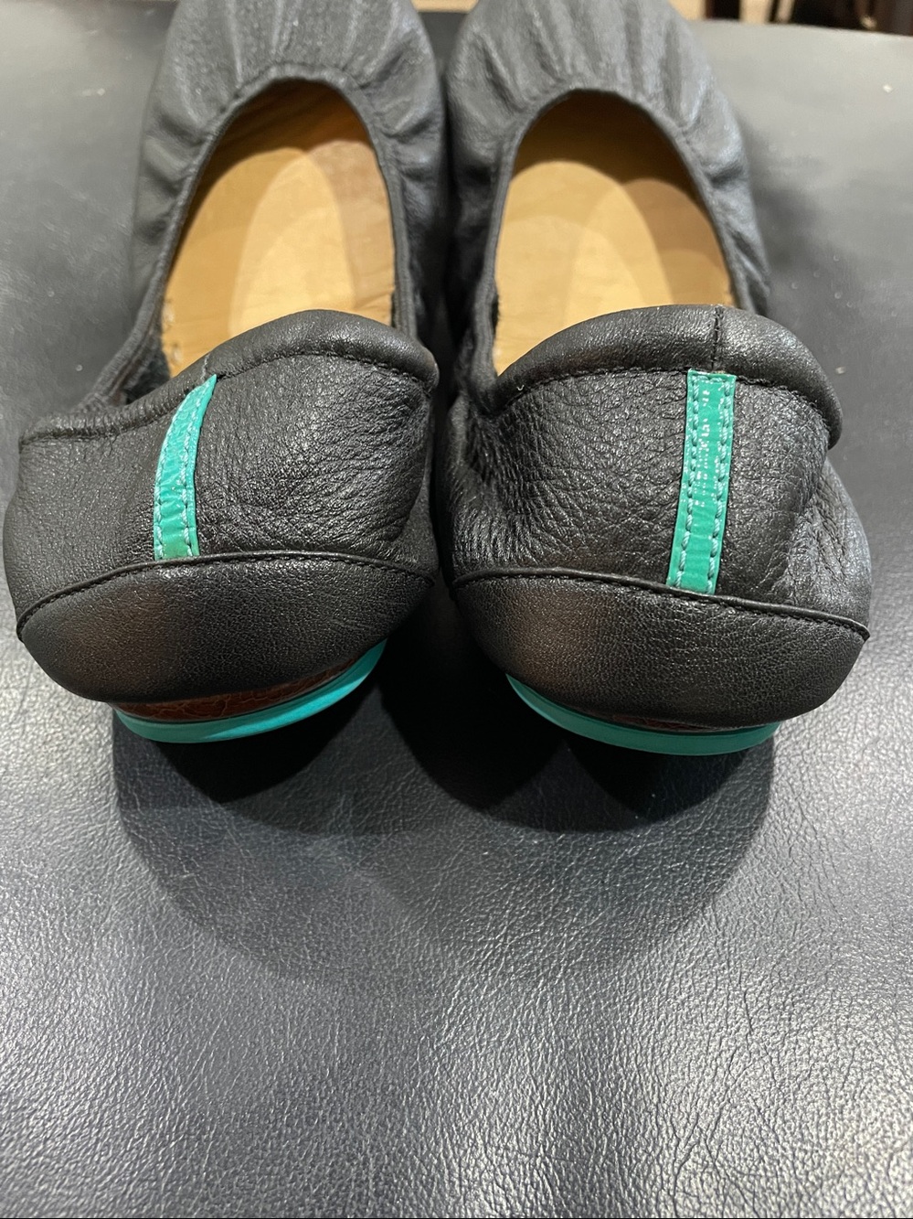 Tieks Black Leather Ballet Flats Size 9 - Picture 4 of 9